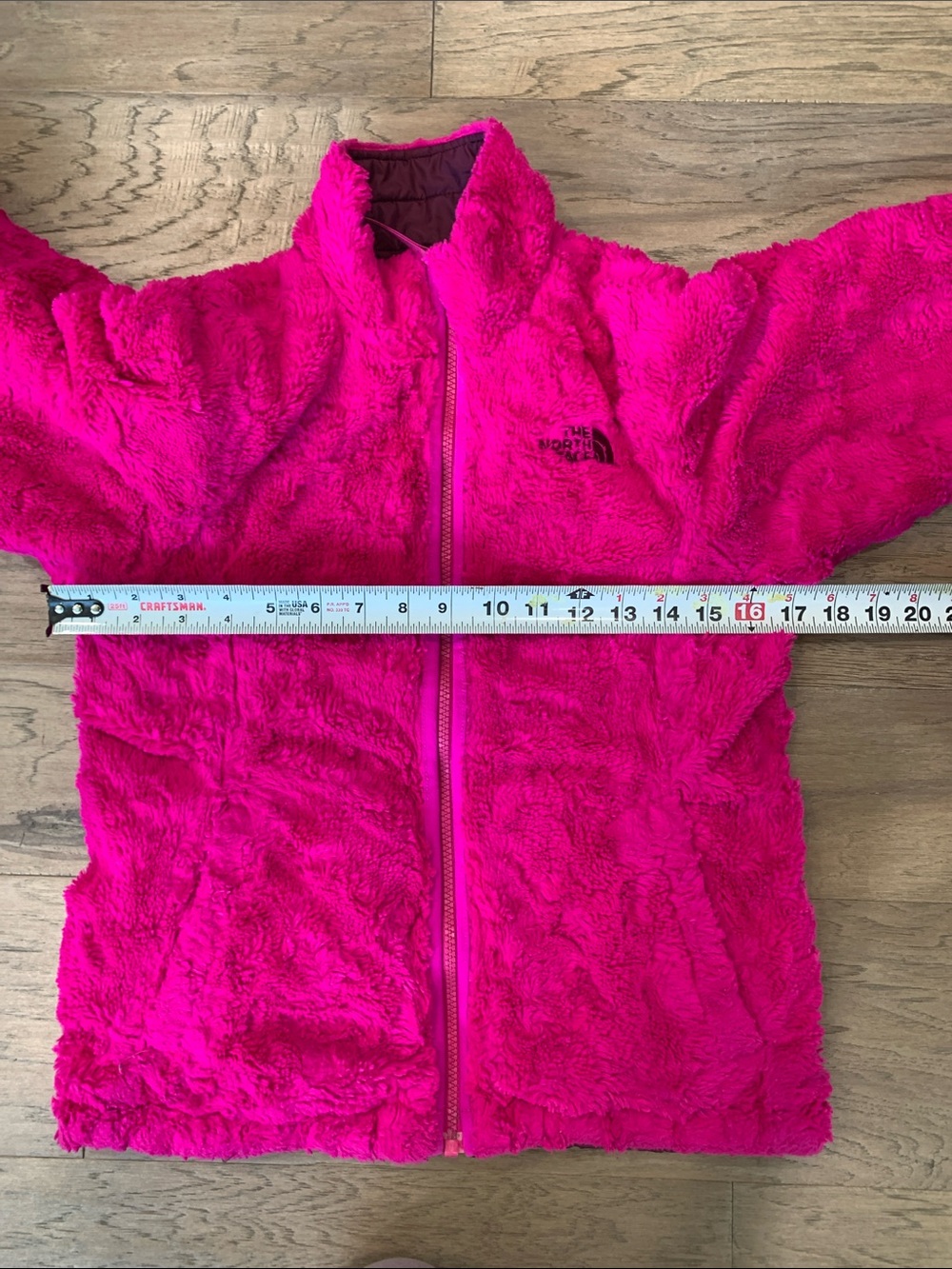 The North Face Reversible Mossbud Purple Pink Fleece Size M (10/12) - Picture 8 of 12